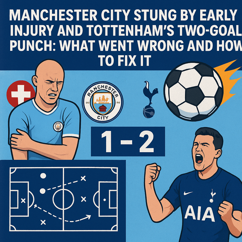 Manchester City Stung By Early Injury And Tottenham’s Two-Goal Punch: What Went Wrong And How To Fix It